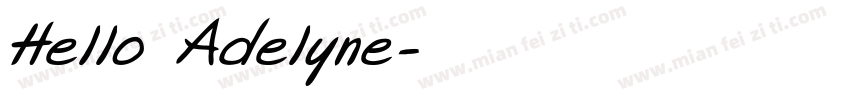 Hello Adelyne字体转换